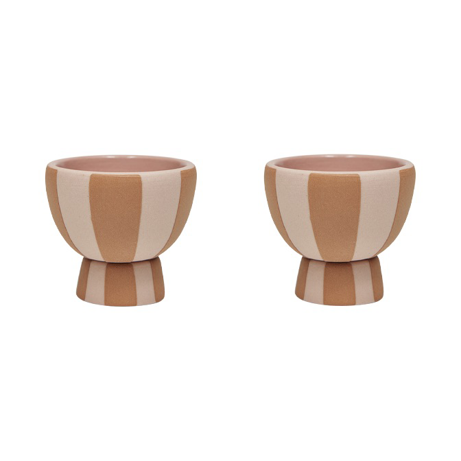 OYOY Toppu Eierbecher 2er-Pack Caramel-rose