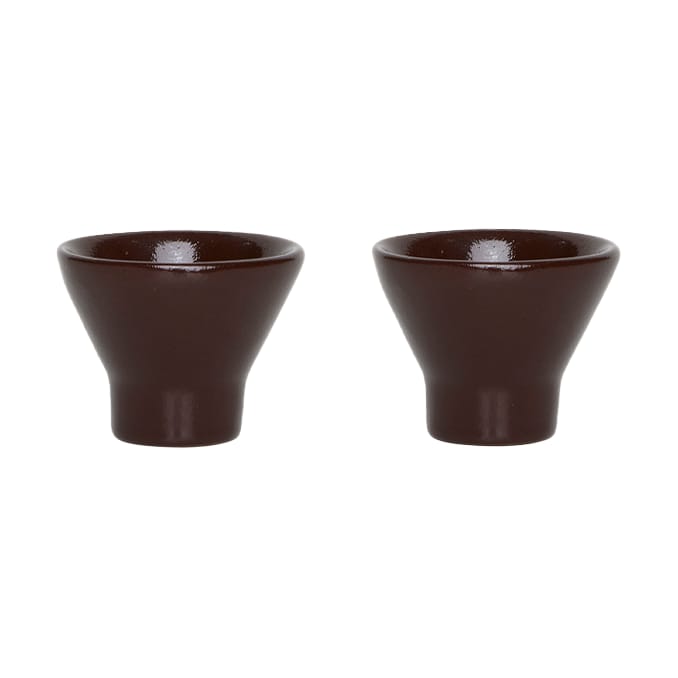 Yuka Eierbecher 2er-Pack - Dark Terracotta - OYOY