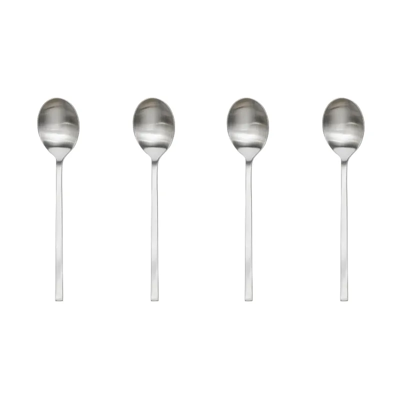 Yuka Teelöffel 4er-Pack, Brushed Steel OYOY