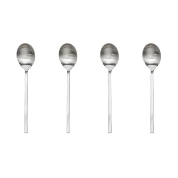 Yuka Teelöffel 4er-Pack - Brushed Steel - OYOY