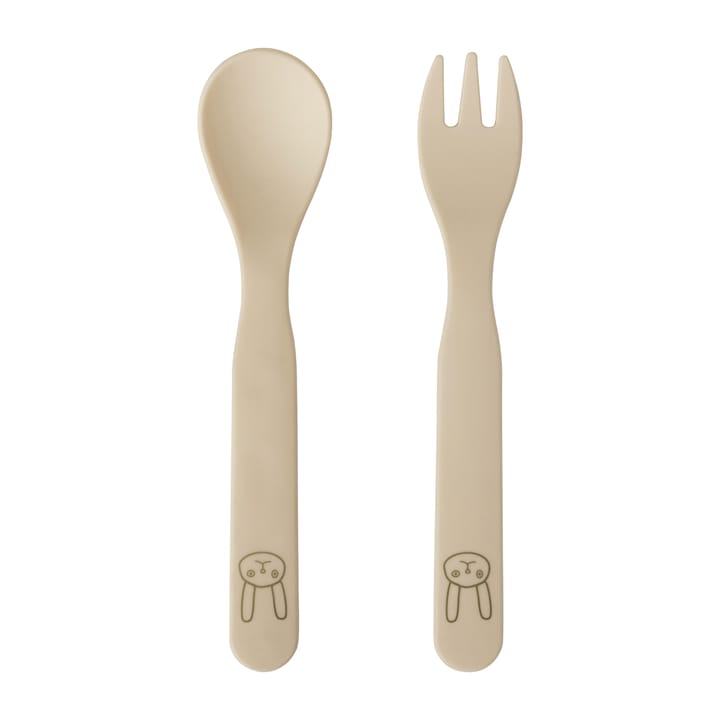 Yummy Kinderbesteck 2 Teile - Beige - OYOY