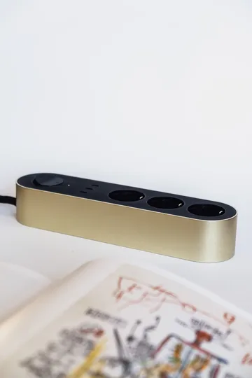 Edgar Power Bar Steckdosenleiste - Satin Brass - palett3