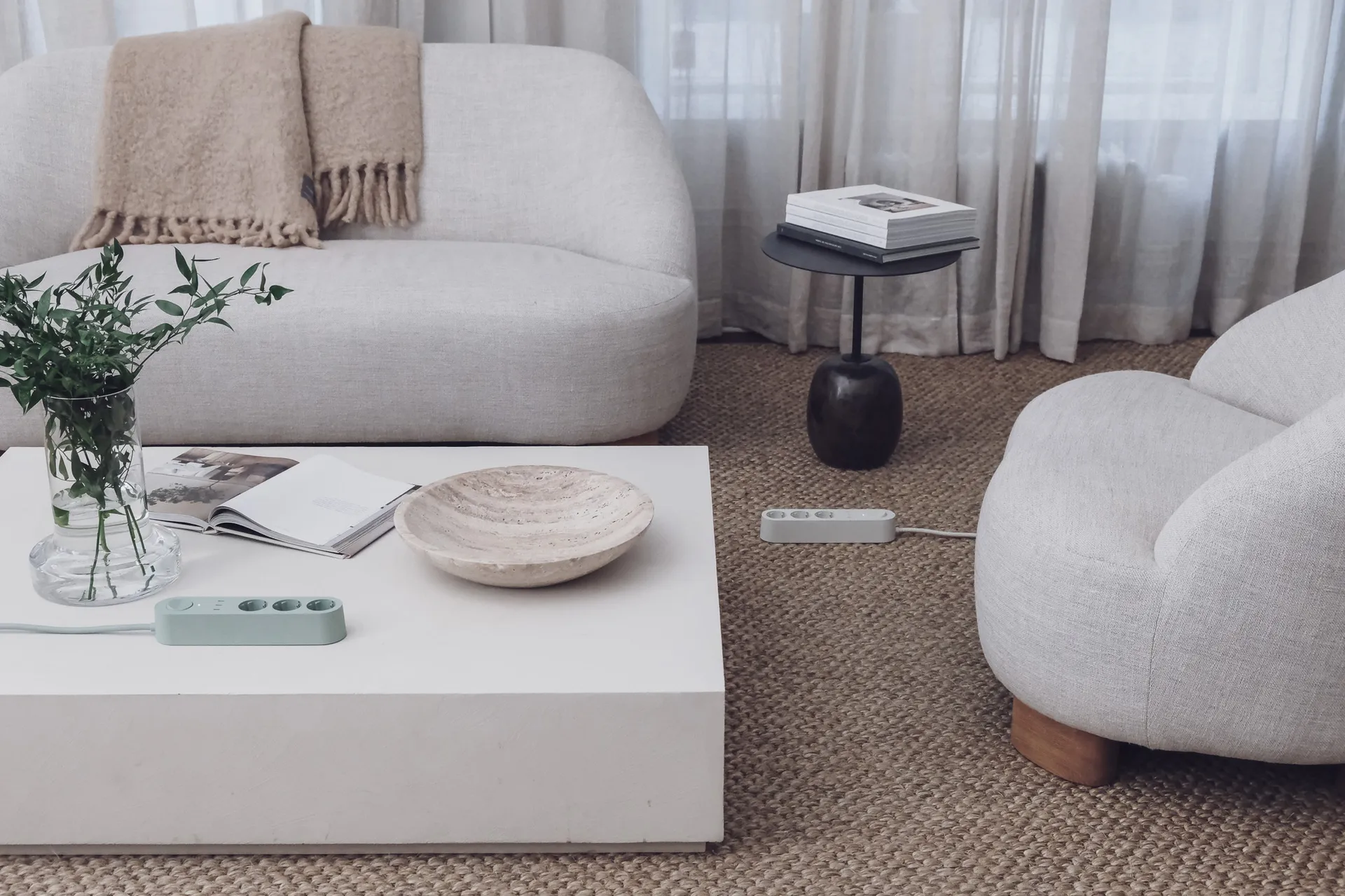 Alma Power Bar Steckdosenleiste, Sandhamn beige Palette