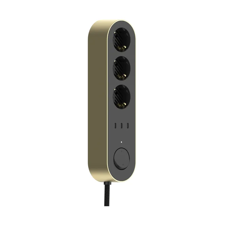 Edgar Power Bar Steckdosenleiste - Satin Brass - Palette