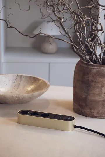Edgar Power Bar Steckdosenleiste - Satin Brass - Palette