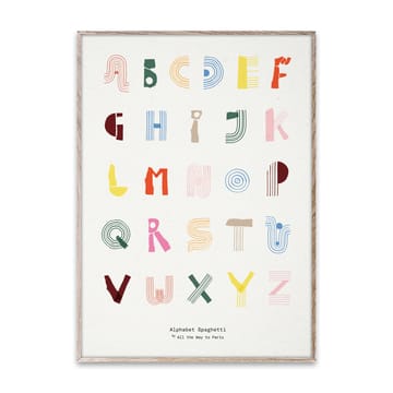 Alphabet Spaghetti ENG Multi-colour Poster - 50 x 70cm - Paper Collective