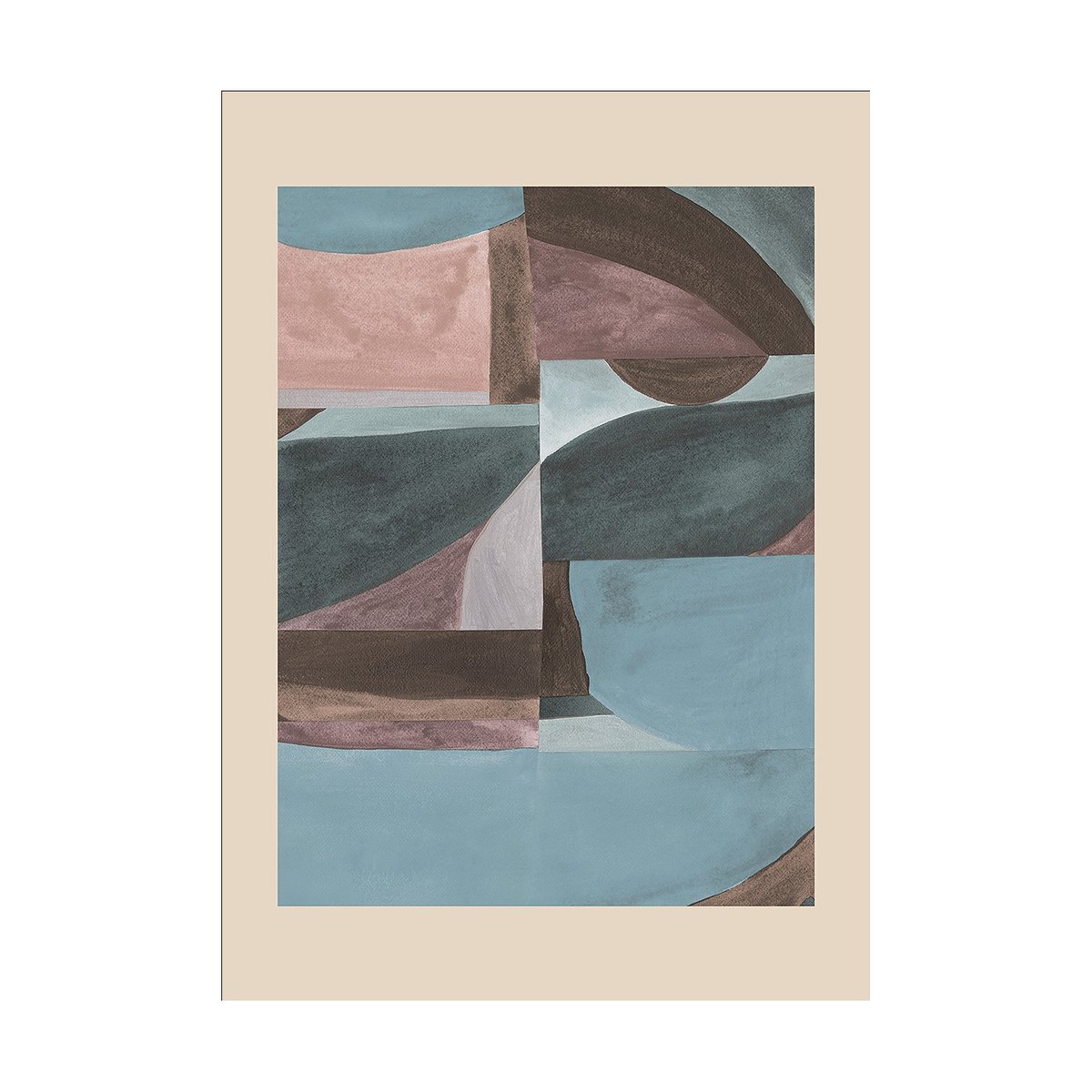 Paper Collective Autumn Forms 01 Poster 30x40 cm | Skandinavisches Design | Poster | Blau