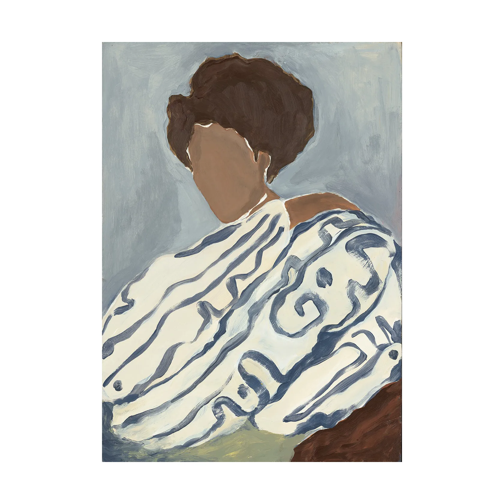 Blue Curls Poster, 50x70 cm Paper Collective