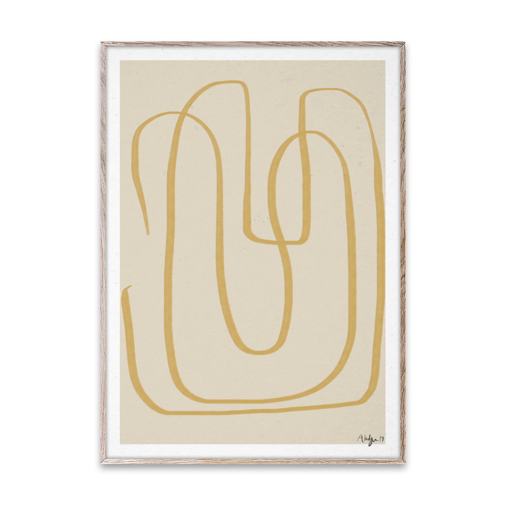 Different Ways I Poster gelb, 50 x 70cm Paper Collective