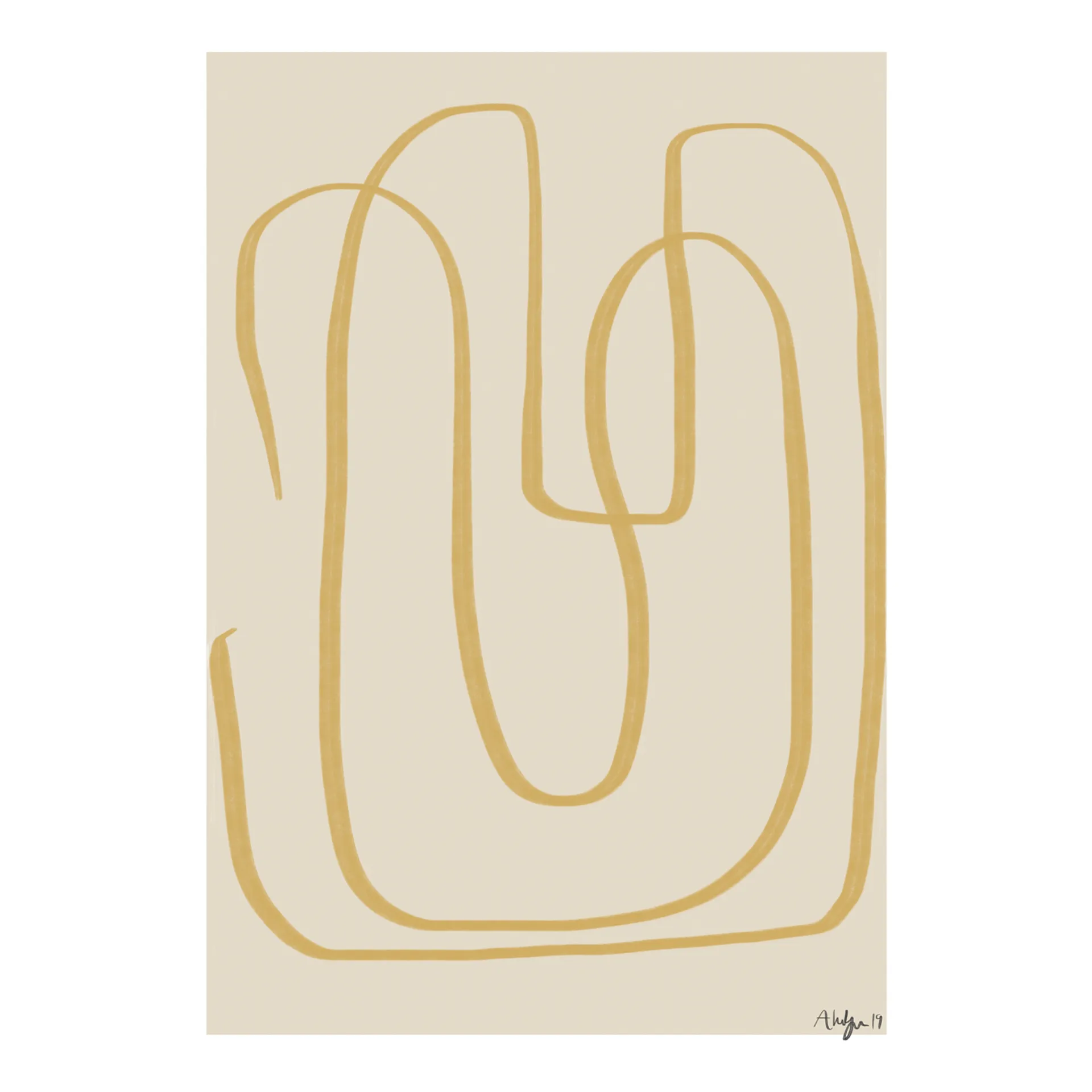 Different Ways I Poster gelb, 50 x 70cm Paper Collective