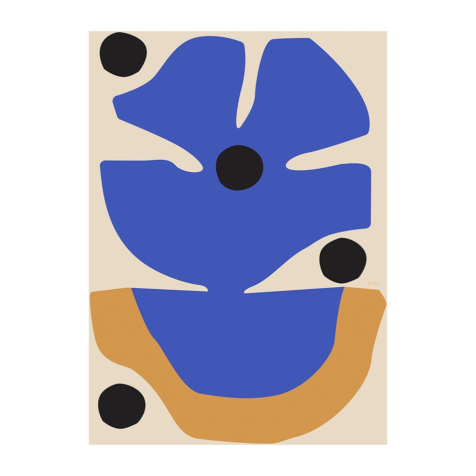 Paper Collective Flor Azul Poster 50 x 70cm | Skandinavisches Design | Poster | Blau