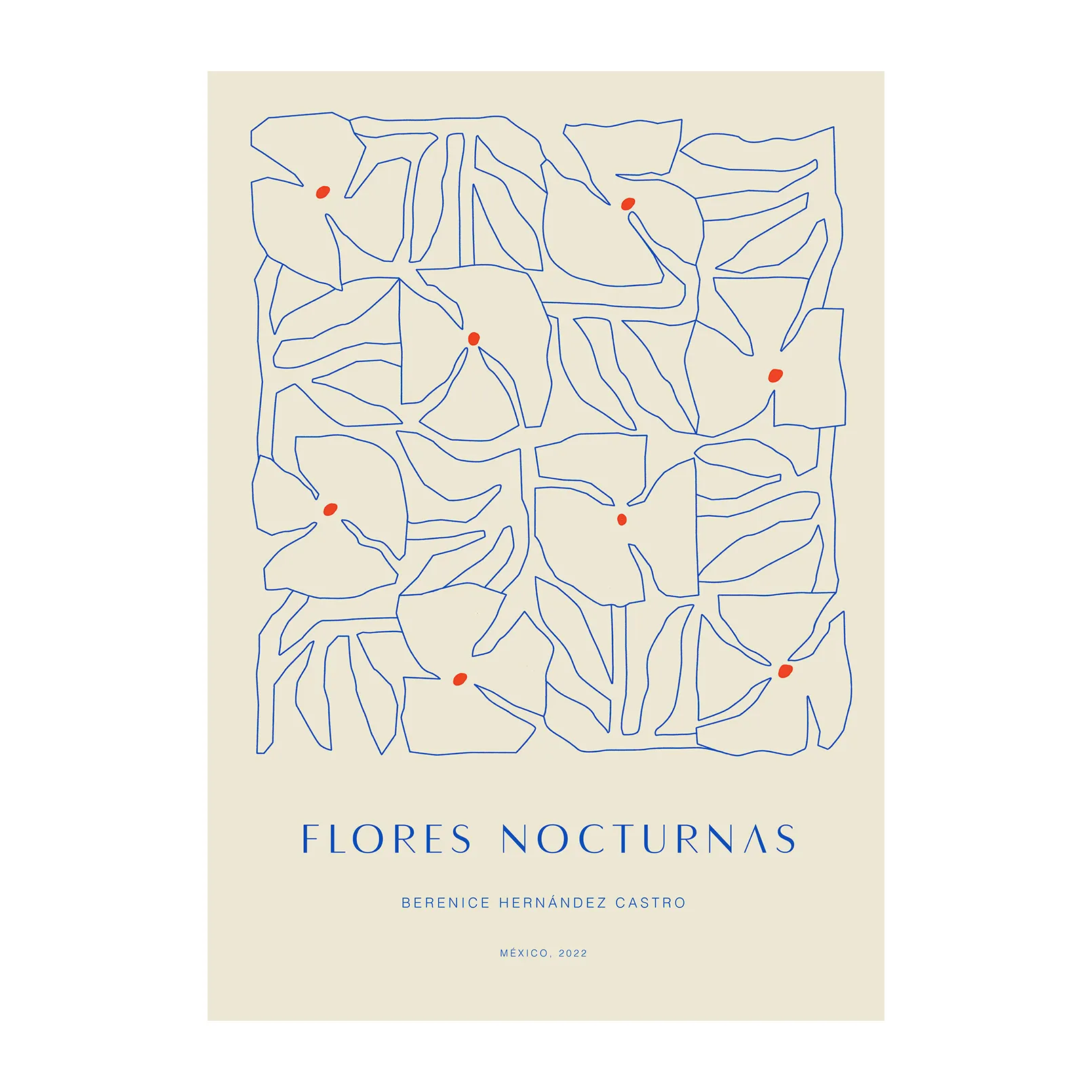 Flores Nocturnas 01 Poster, 50 x 70cm Paper Collective