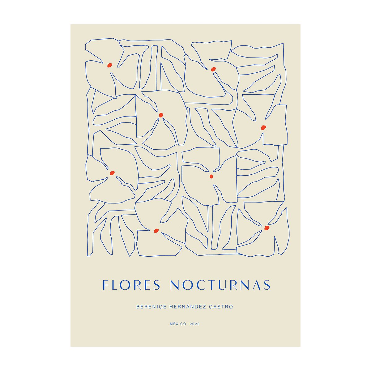 Paper Collective Flores Nocturnas 01 Poster 50 x 70cm