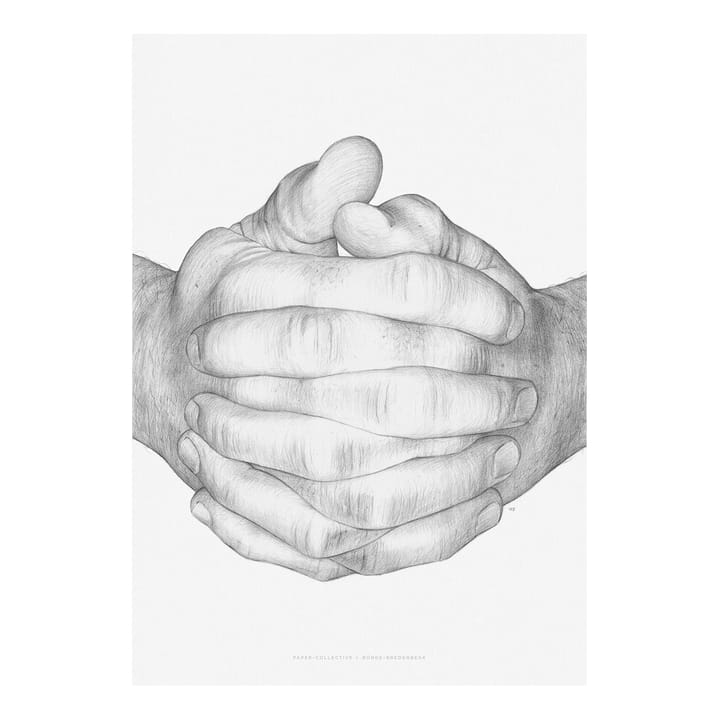 Folded Hands Poster, 50 x 70cm Paper Collective