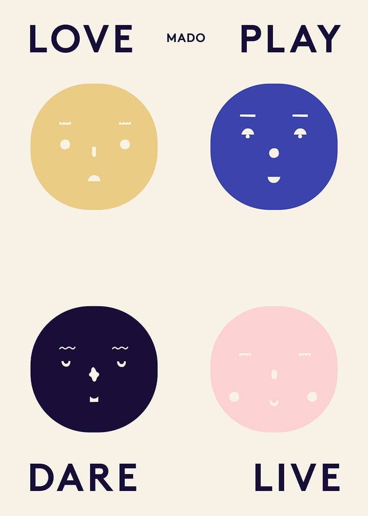 Four Feelings Poster - 50 x 70cm - Paper Collective
