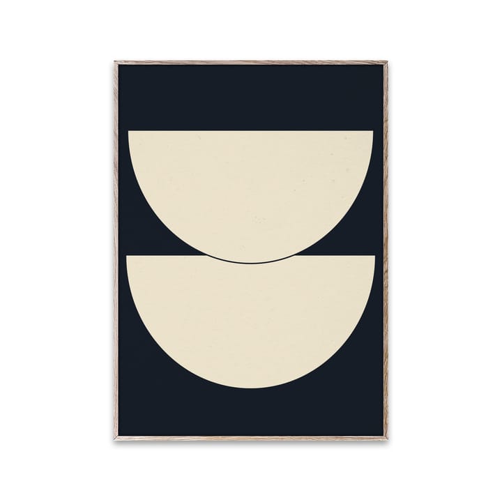 Half Circles I Poster blau - 30 x 40cm - Paper Collective