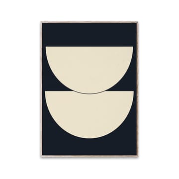 Half Circles I Poster blau - 30 x 40cm - Paper Collective