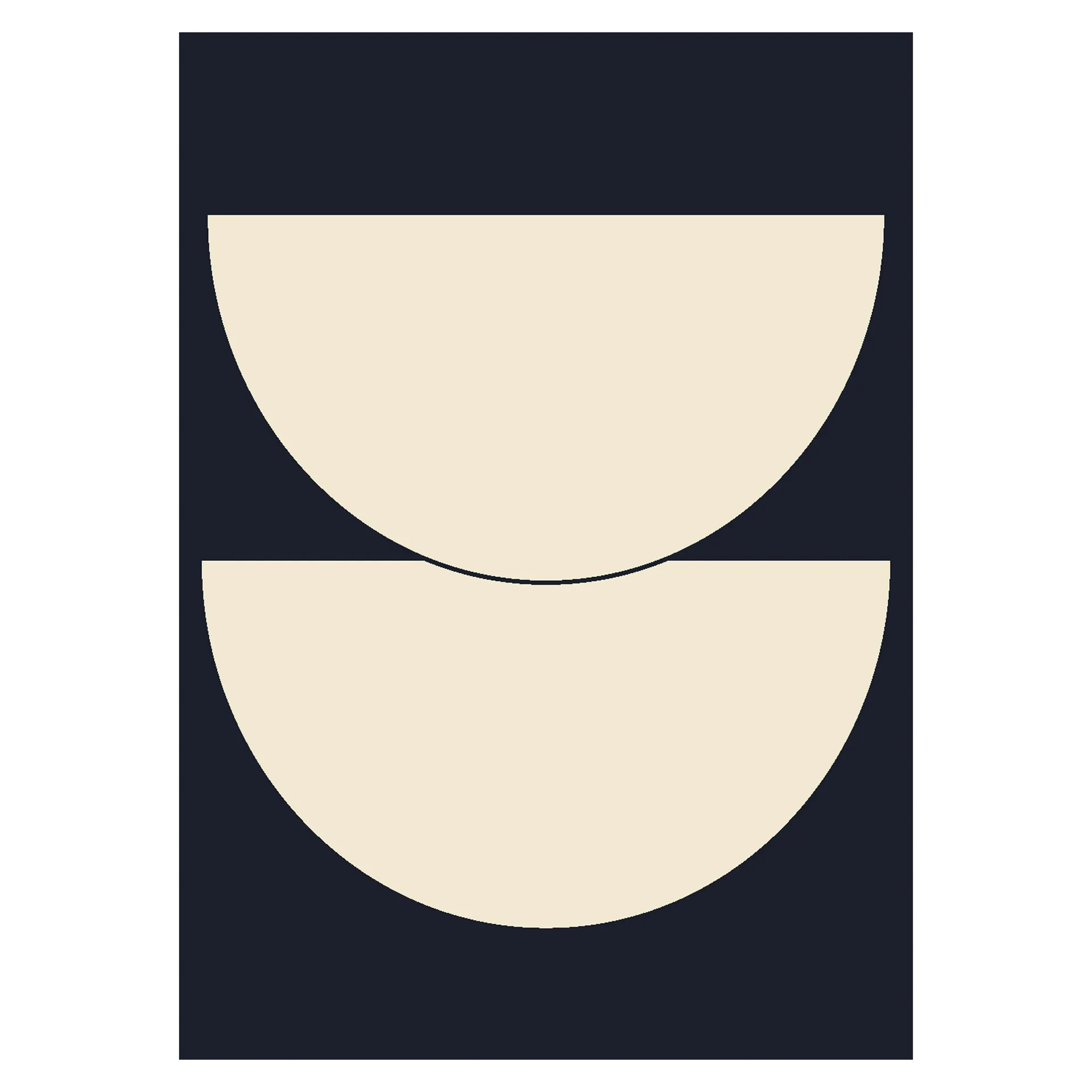 Half Circles I Poster blau, 30 x 40cm Paper Collective