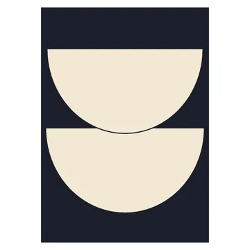 Half Circles I Poster blau - 30 x 40cm - Paper Collective