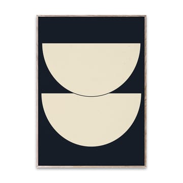 Half Circles I Poster blau - 50 x 70cm - Paper Collective