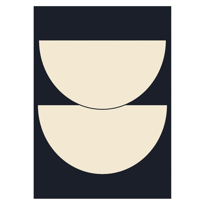 Half Circles I Poster blau, 50 x 70cm Paper Collective