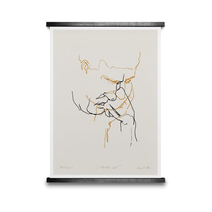 I Think Not 01 (gelb) Poster, 50 x 70cm Paper Collective