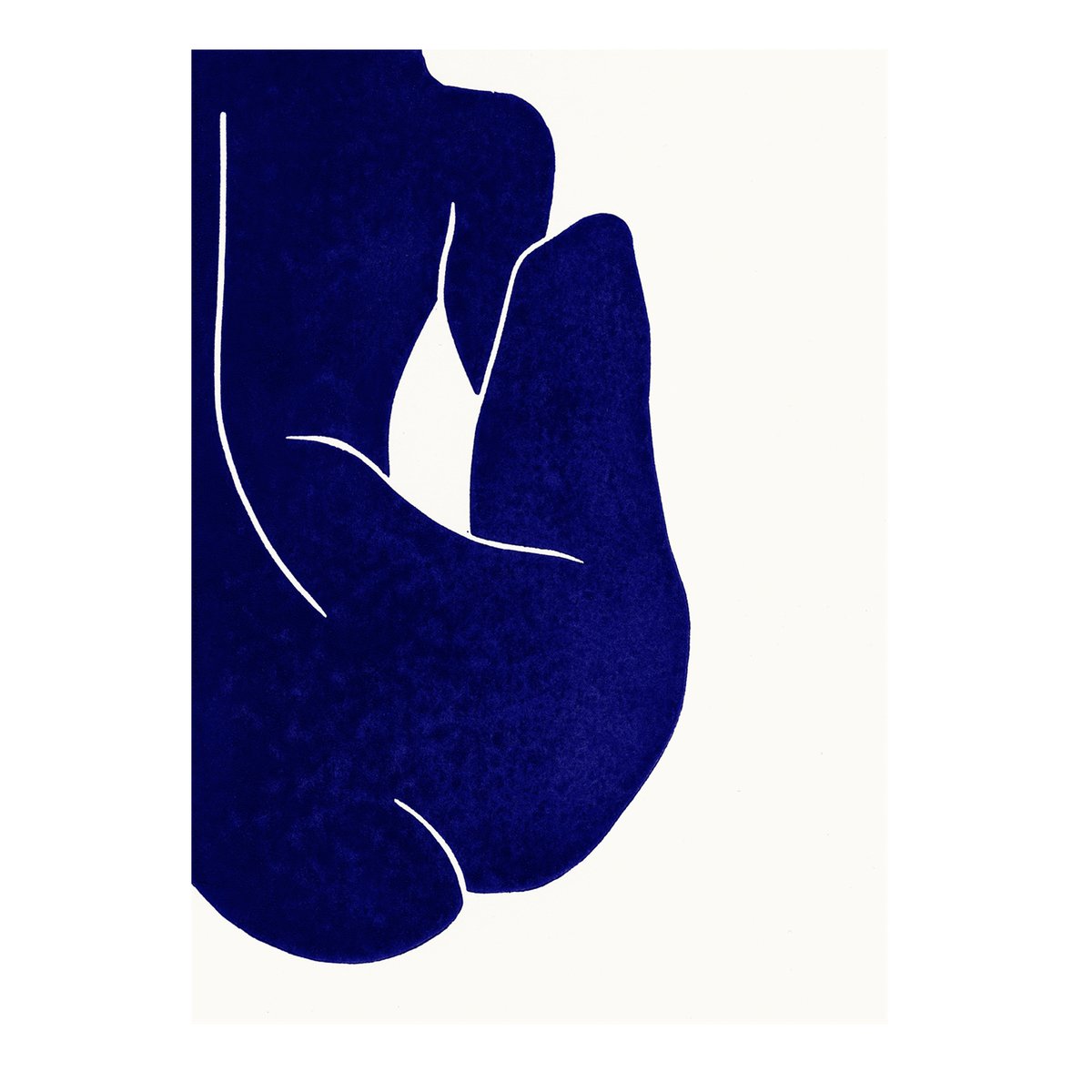 Paper Collective Linocut II Poster 50 x 70cm | Skandinavisches Design | Poster | Blau