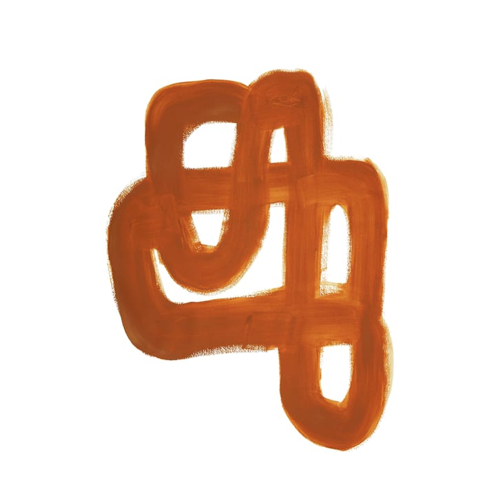 Orange Brush Poster  - 30 x 40cm - Paper Collective
