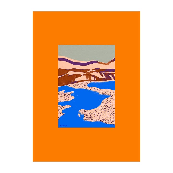 Orange Landscape Poster - 30 x 40cm - Paper Collective