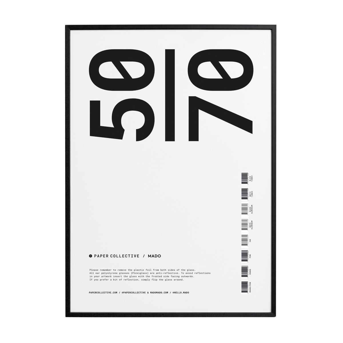 Paper Collective Bilderrahmen Plexiglas-Schwarz 50 x 70cm