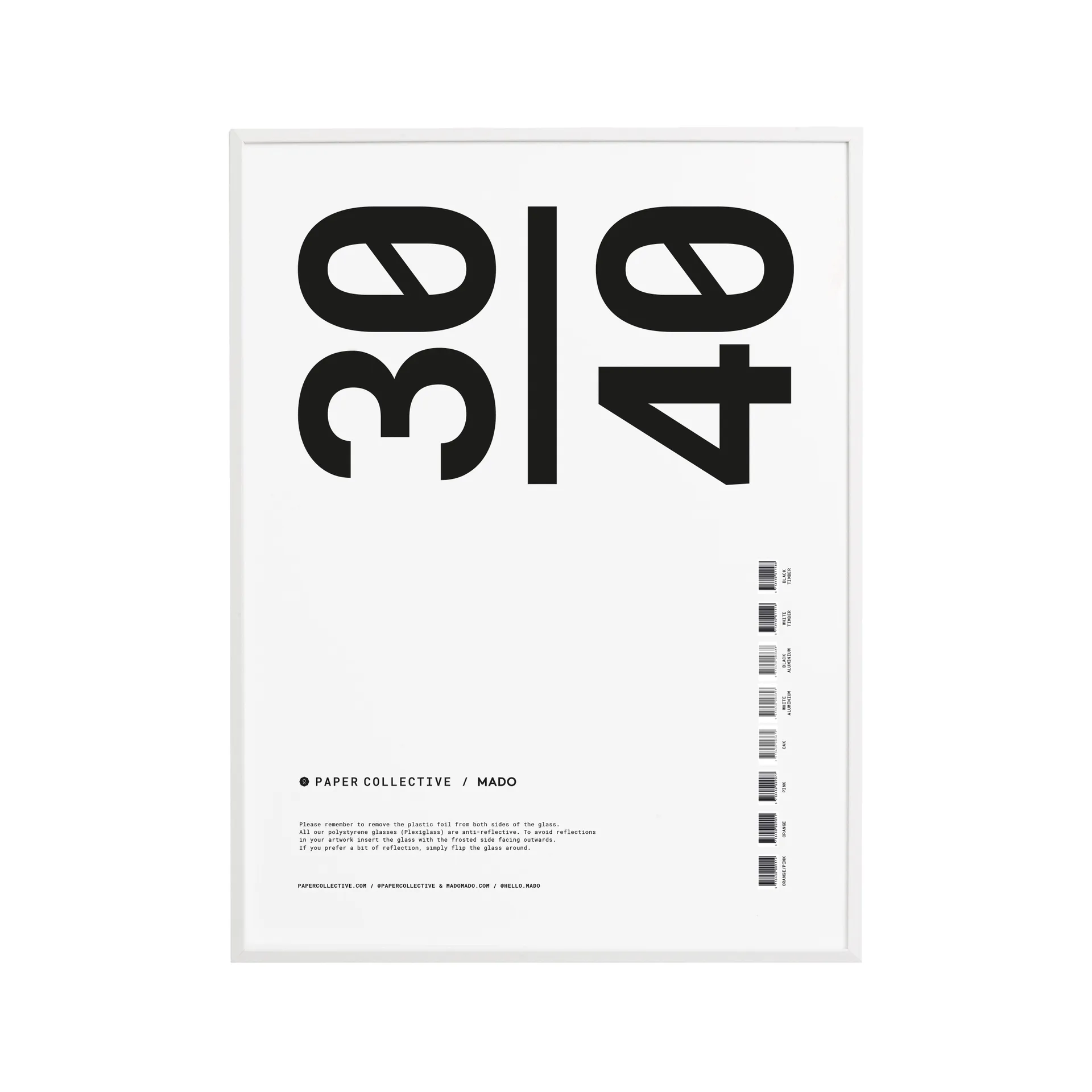 Paper Collective Rahmen Plexiglas-weiß, 30 x 40cm Paper Collective