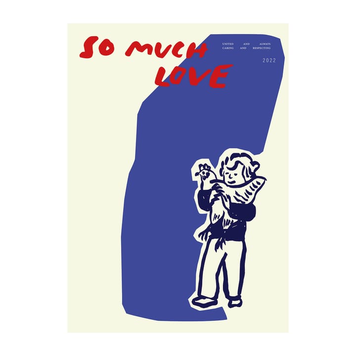 So Much Love Chicken Poster - 30 x 40cm - Paper Collective