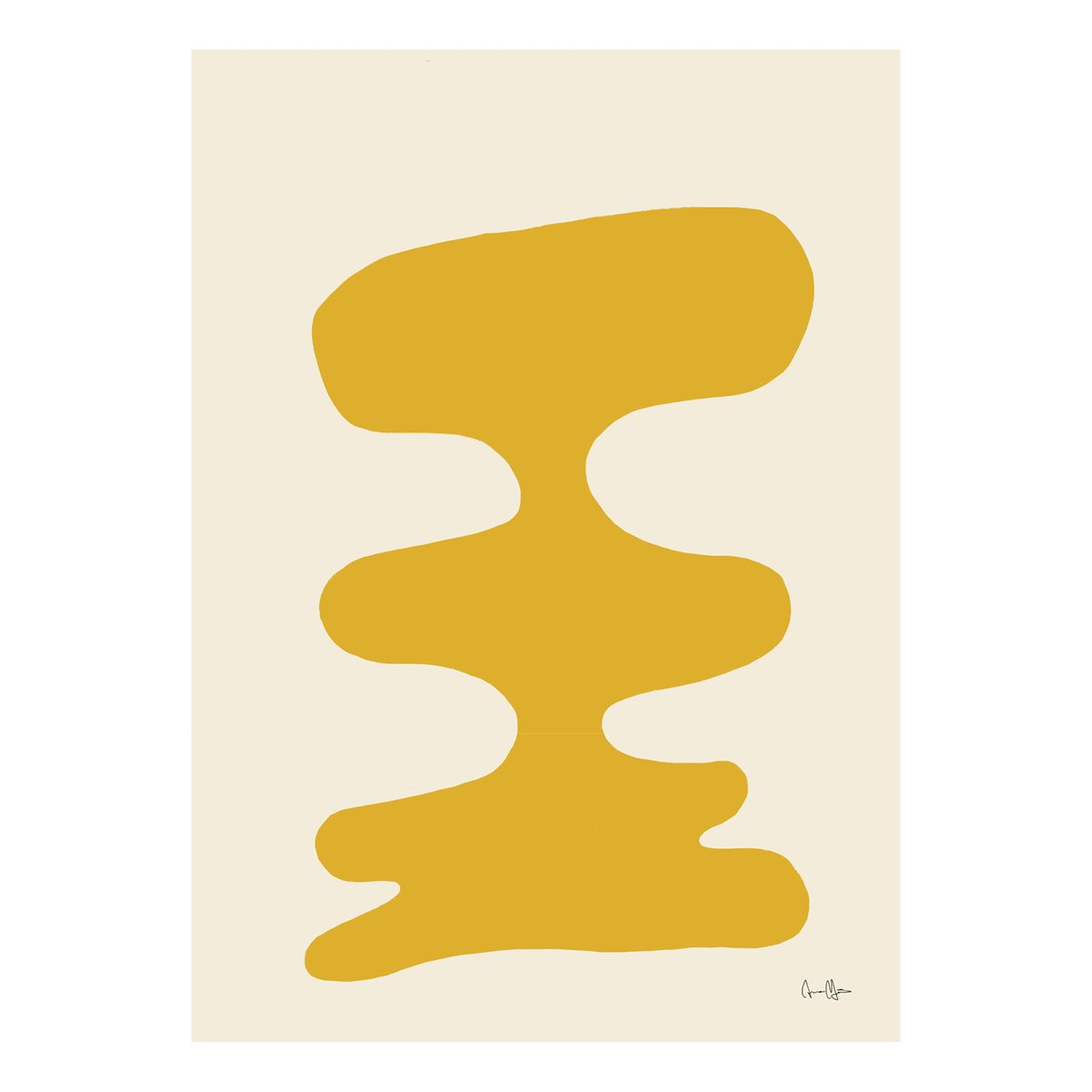 Paper Collective Soft Yellow Poster 50 x 70cm | Skandinavisches Design | Poster | Gelb