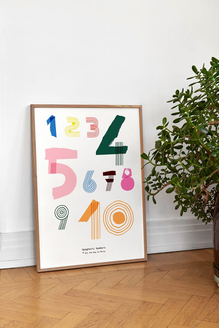 Spaghetti Numbers Poster - 50 x 70cm - Paper Collective