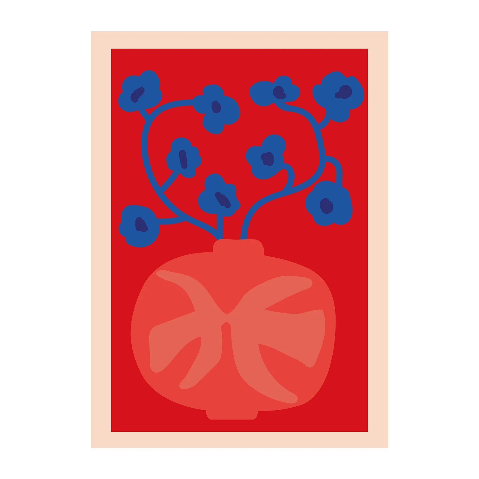 The Red Vase Poster, 30x40 cm Paper Collective