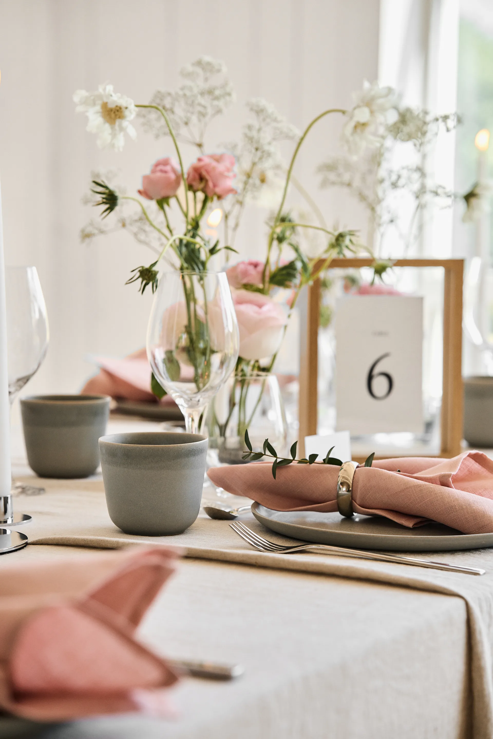 Morgon grau Tasse 4er Pack, Grau Paradisverkstaden