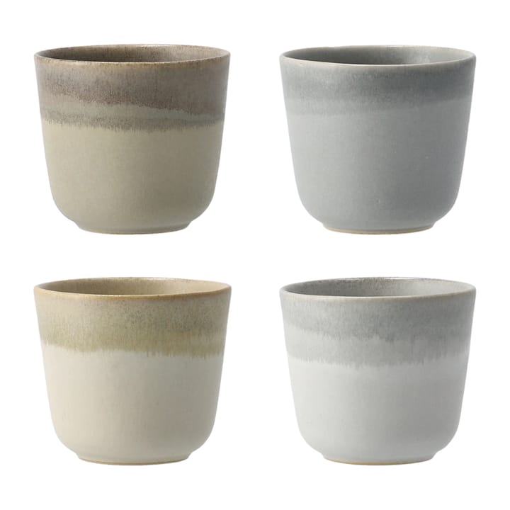 Morgon grau Tasse 4er Pack, Mix natur Paradisverkstaden