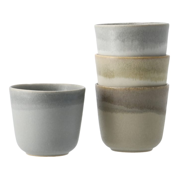 Morgon grau Tasse 4er Pack, Mix natur Paradisverkstaden