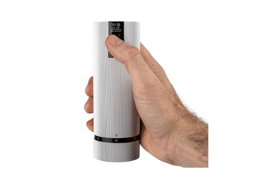 Line elektrische Salzmühle 15 cm, Aluminium Peugeot