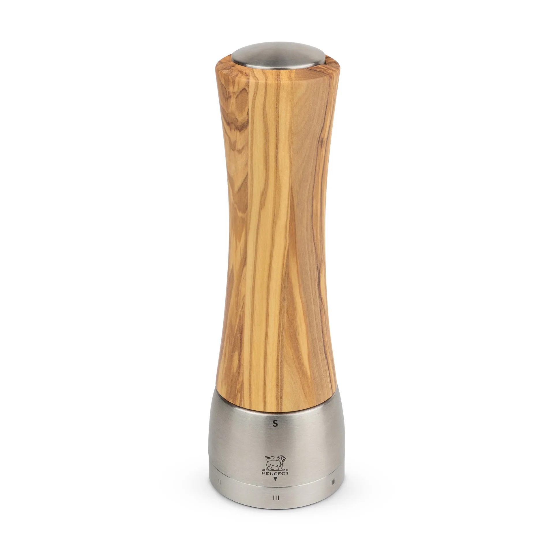 Madras Salzmühle 21cm, Olivenholz-Edelstahl Peugeot