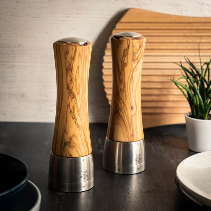 Madras Z Salzmühle 21 cm, Olive wood-stainless steel Peugeot