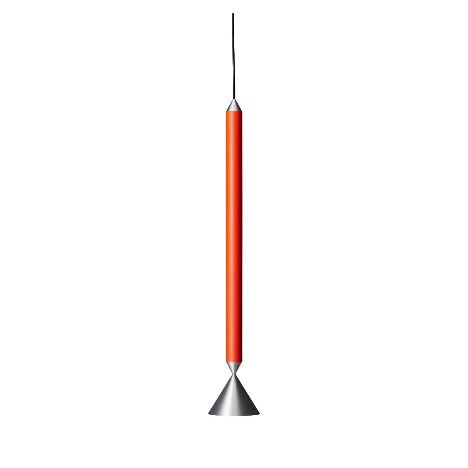 Apollo 59 Pendelleuchte, Red orange-aluminium Pholc