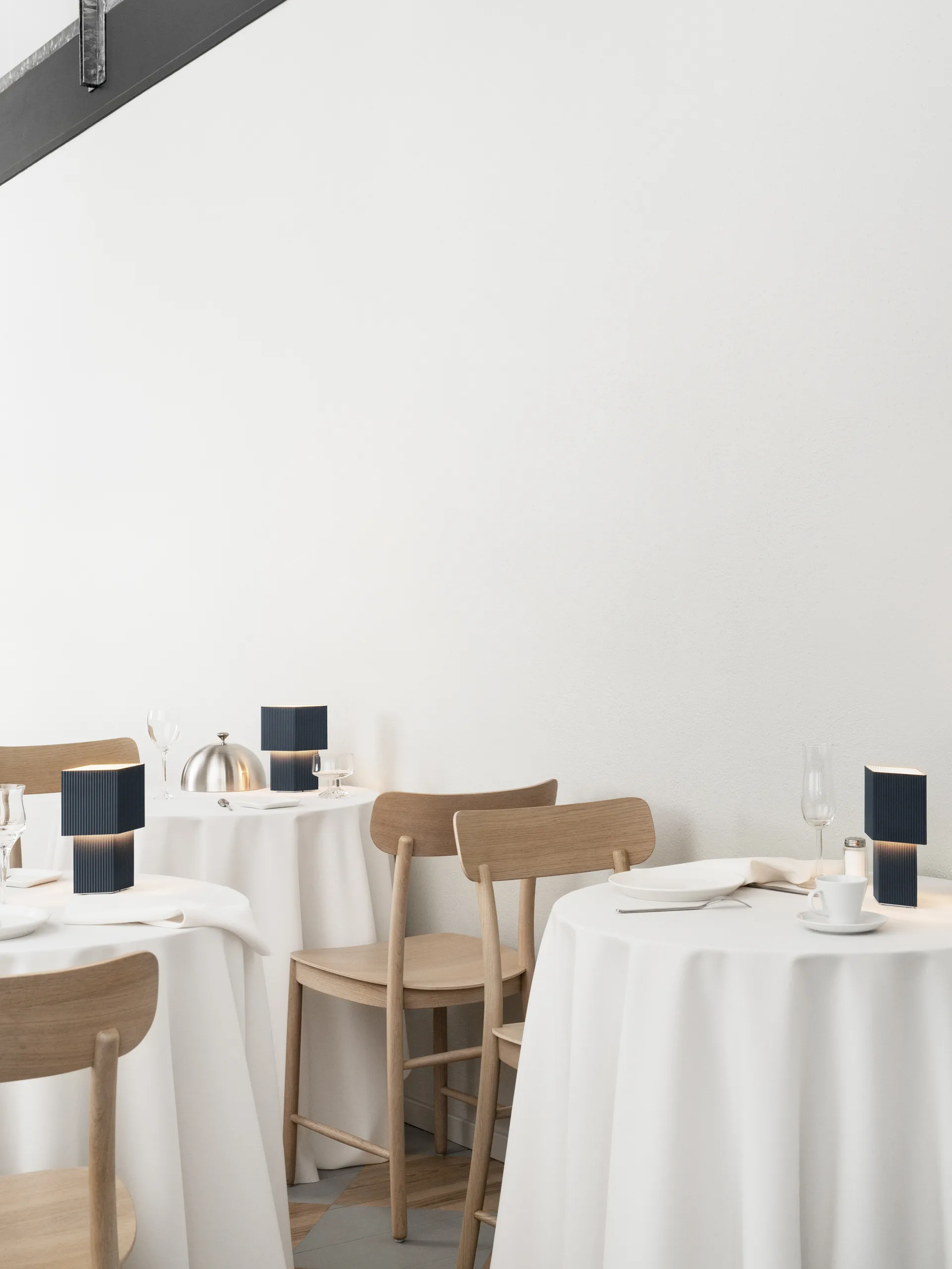 Romb Mini portable Tischleuchte 19cm, Blue stone Pholc