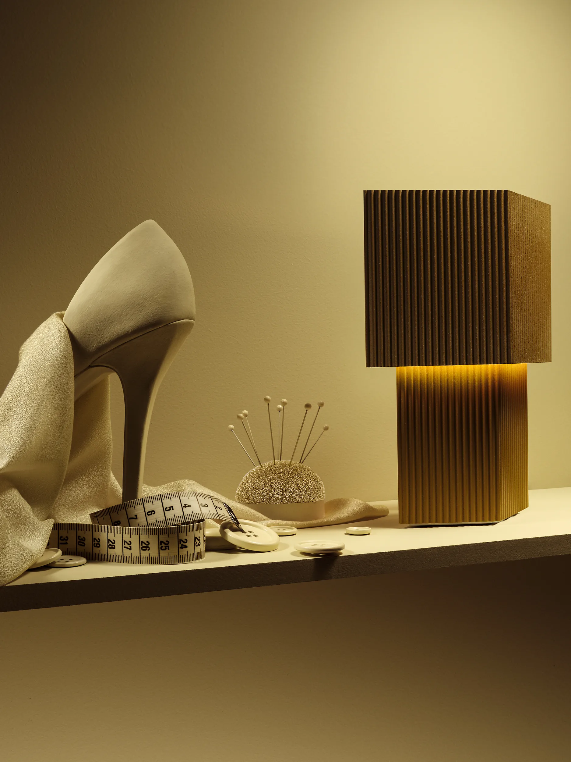 Romb Mini portable Tischleuchte 19cm, Cumin Pholc