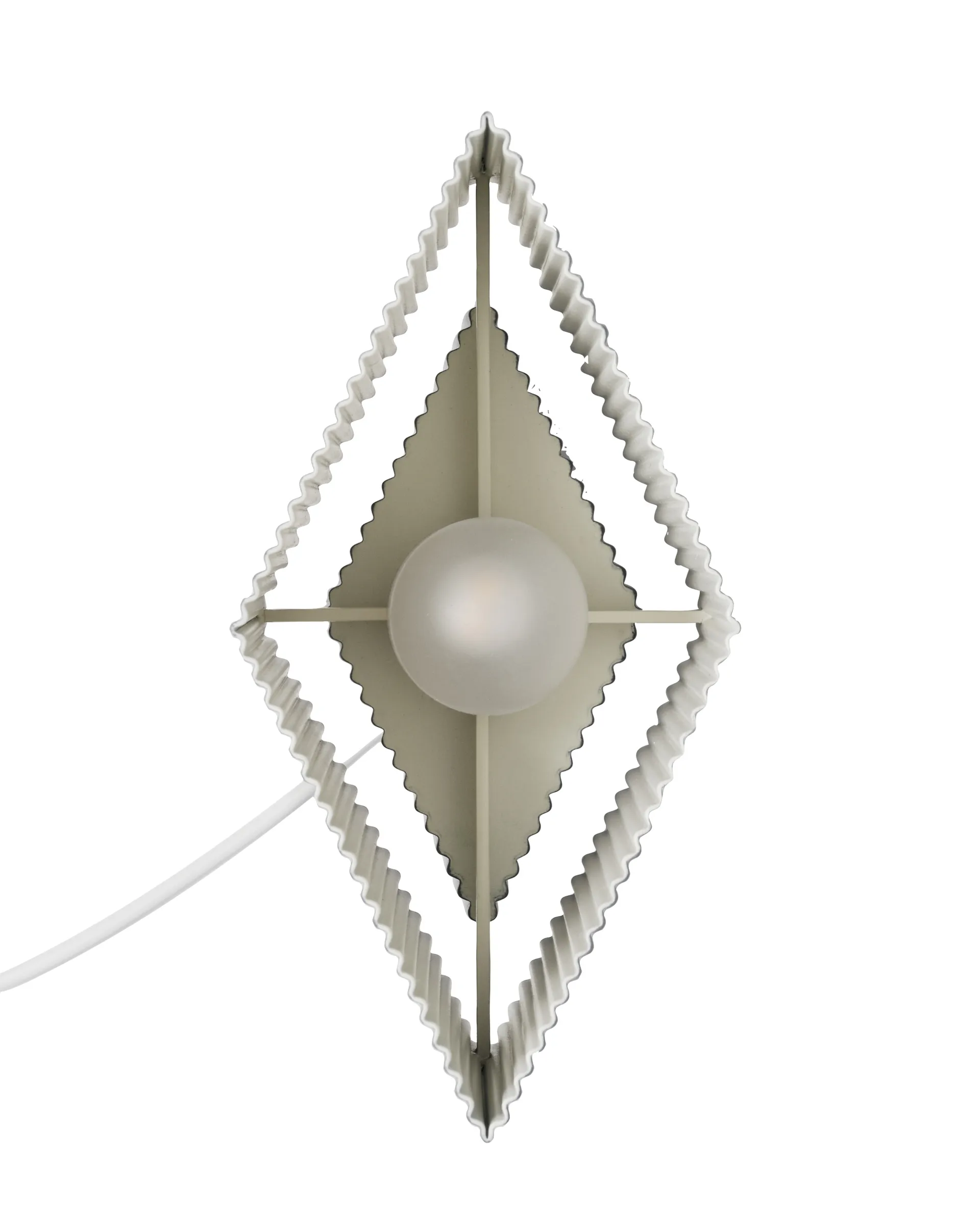 Romb Mini portable Tischleuchte 19cm, Vanilla Pholc