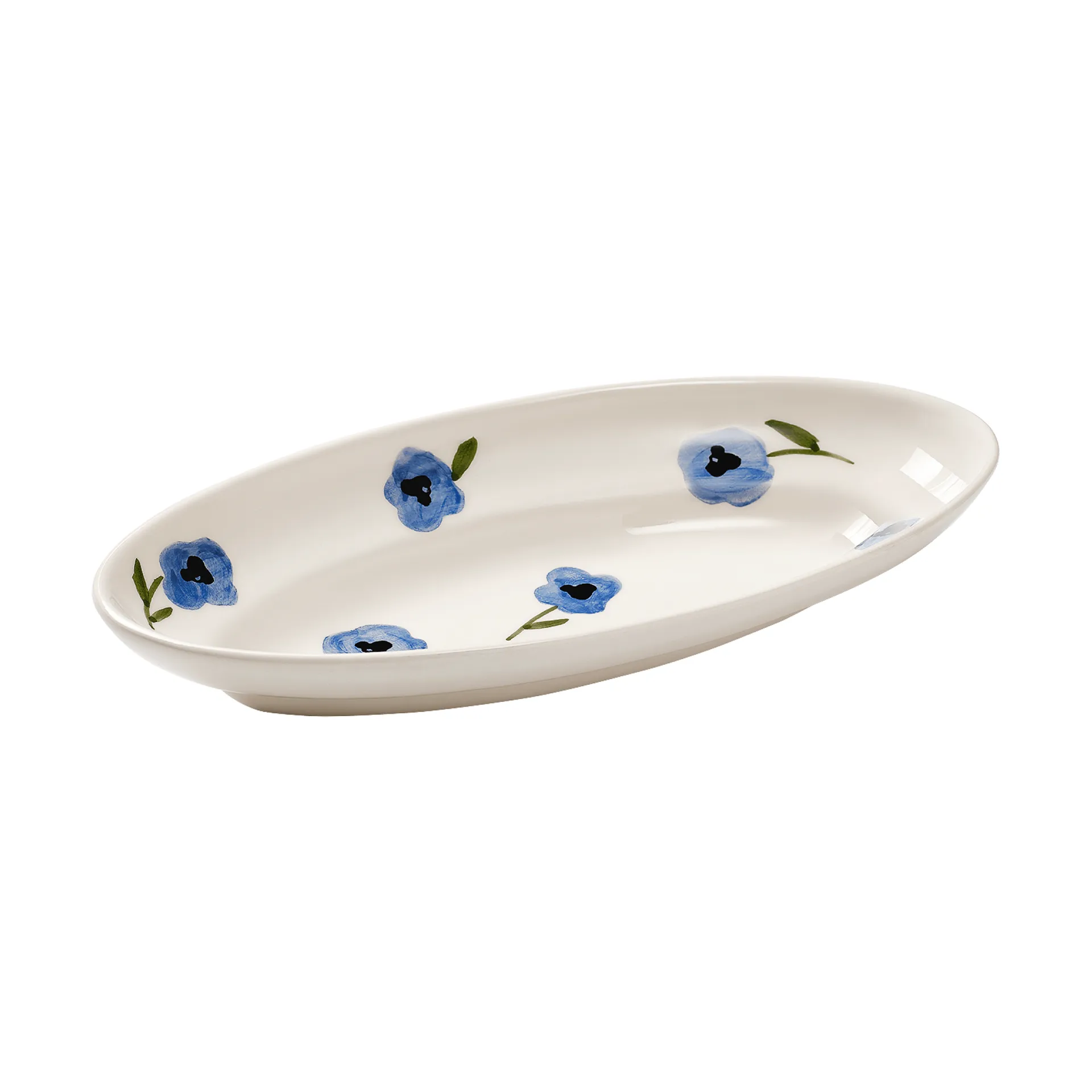 Madelen Möllard Pansy Servierplatte, Blau, Klein, 22,5 cm Pick a Poppy