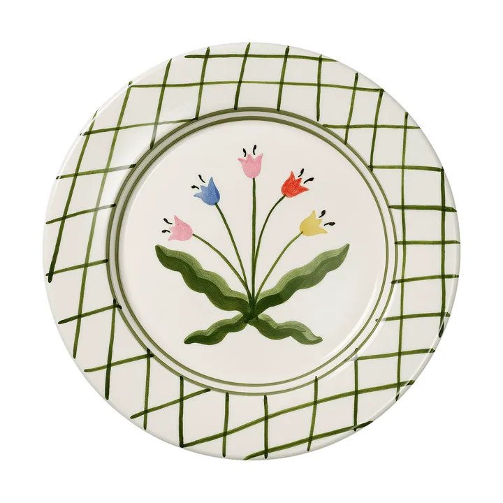 Madelen Möllard Tulip Teller - Green, 28 cm - Pick a Poppy