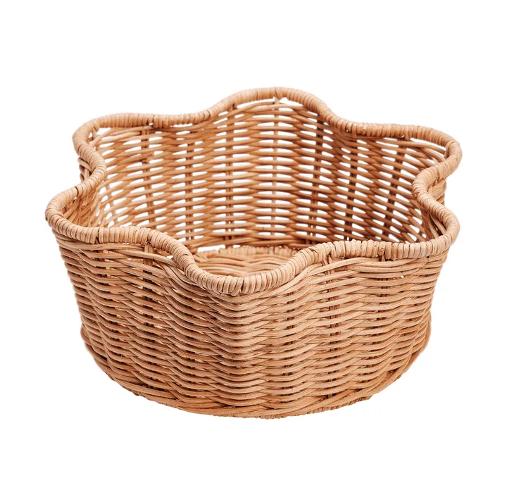 Rattan Round Korb - Natur, 23 cm - Pick a Poppy