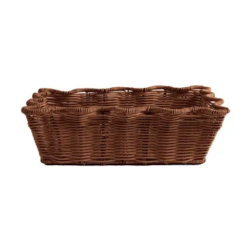 Scallop Rattan Korb - Dunkelbraun, 20x30 cm - Pick a Poppy