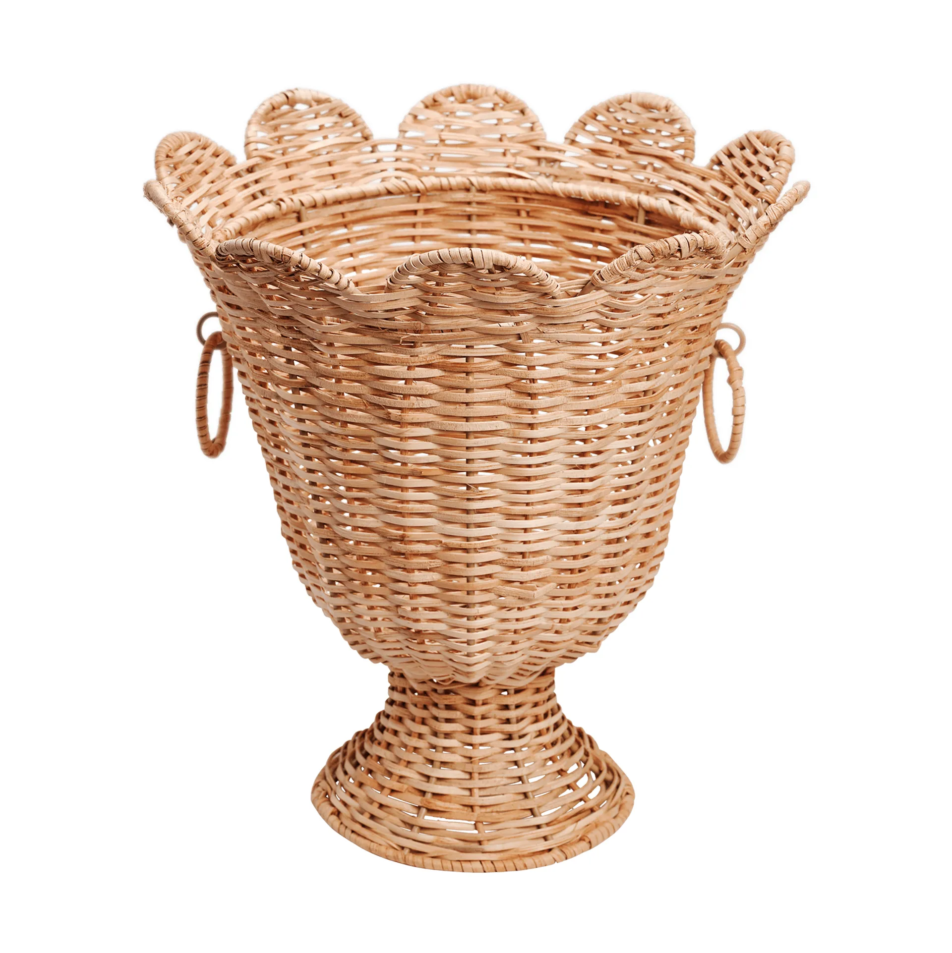Scallop Rattan Vase, Natur, 30x31 cm Pick a Poppy